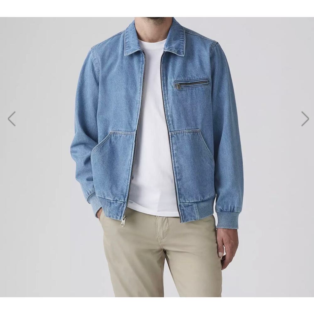 Levi's Men's Western Bomber Jacket - Medium Wash Denim Blue - Size Small - BNWT